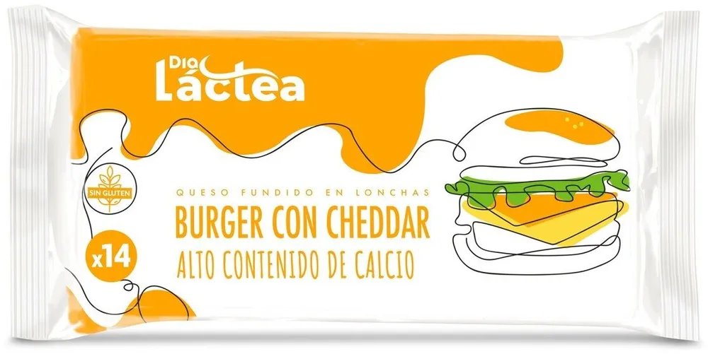 QUESO FUNDIDO EN LONCHAS. BURGER CON CHEDAR
