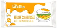 QUESO FUNDIDO EN LONCHAS. BURGER CON CHEDAR