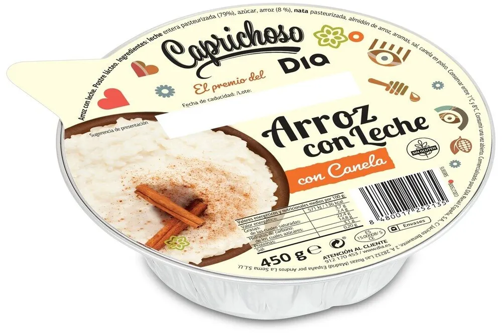 Arroz con leche con caramelo