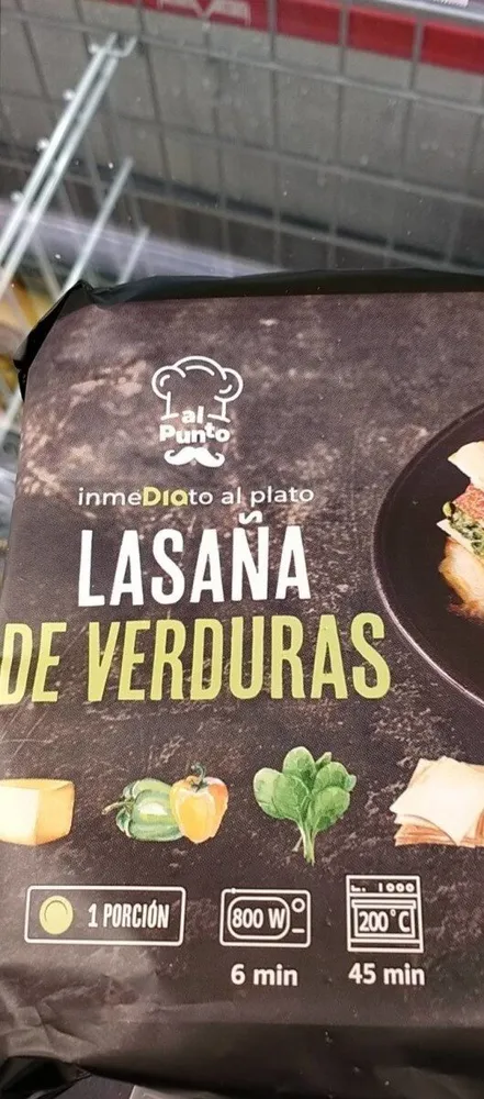 Lasaña de verduras