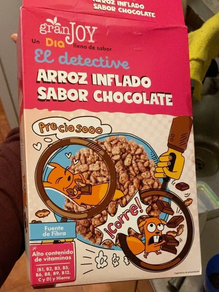 Arroz inflado sabor chocolate