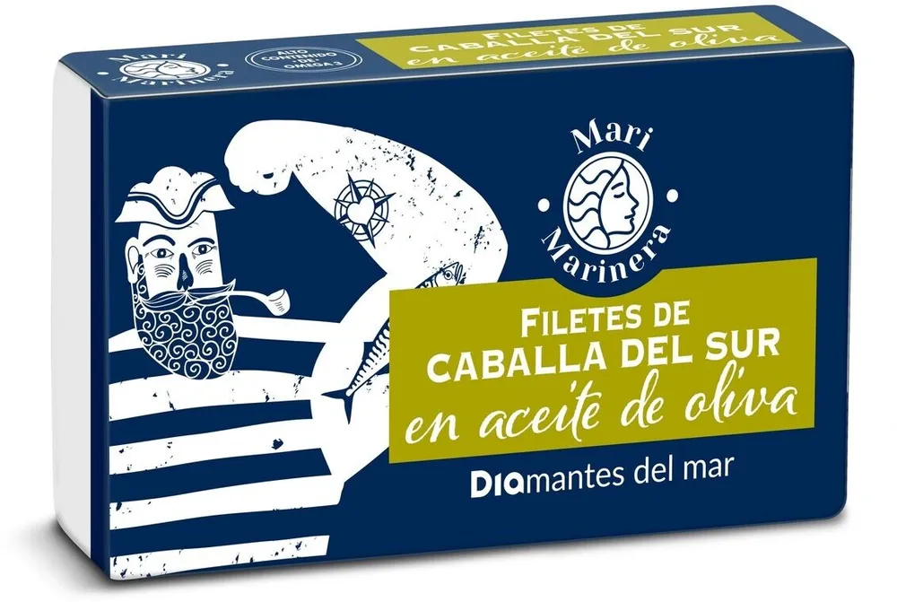 Filetes de caballa del sur en aceite de oliva