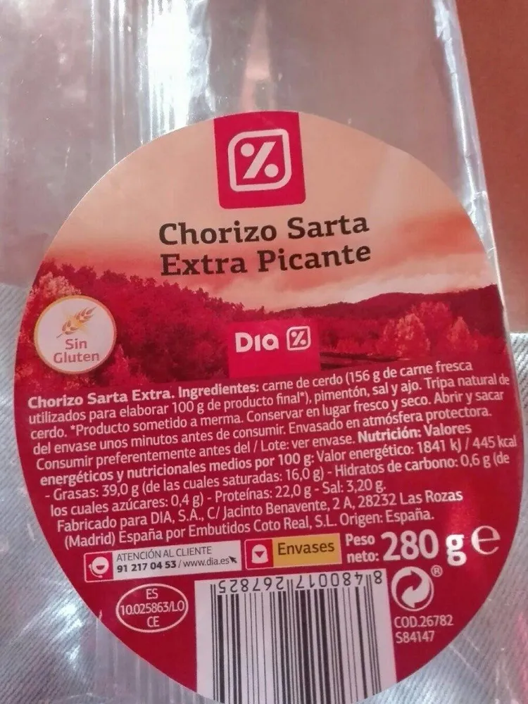 Chorizo sarta extra picante