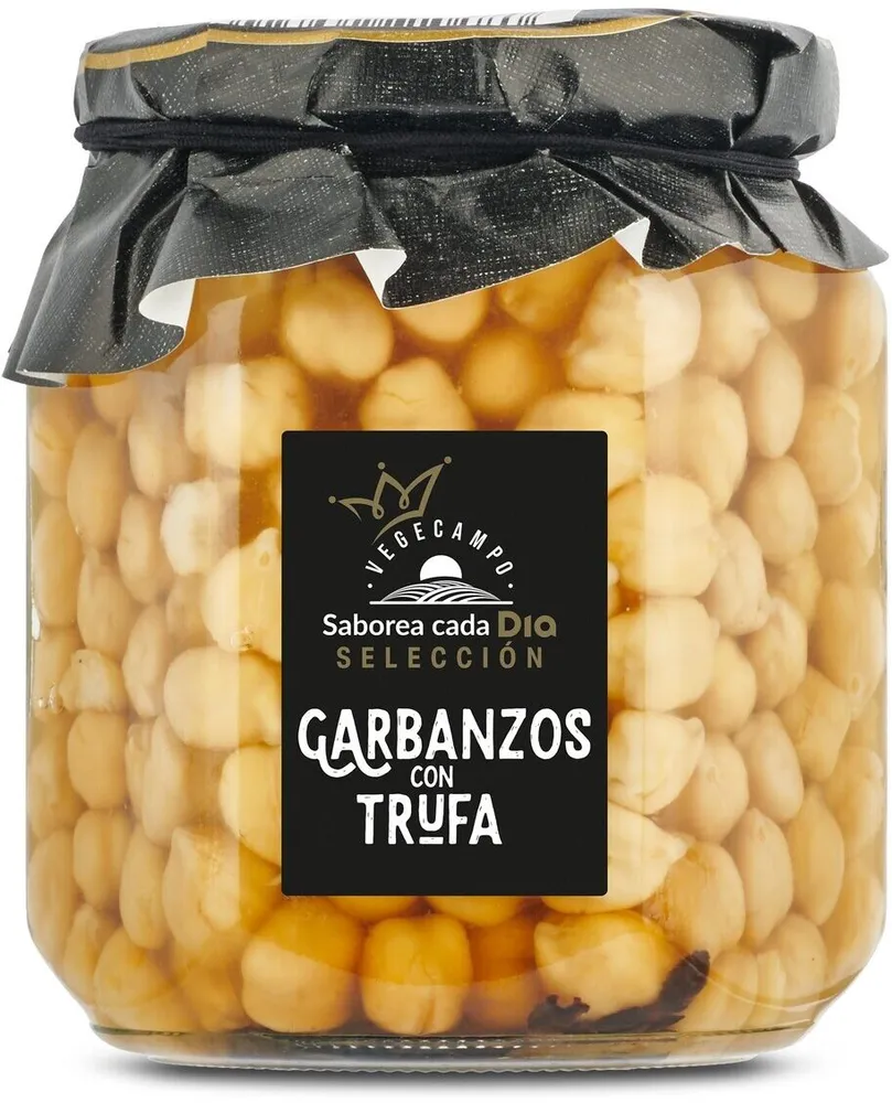Garbanzos cocidos con trufa