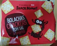 Bolachas Crackers com Sal à Superfície