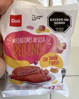medallones de soja rellenos con jamon y queso