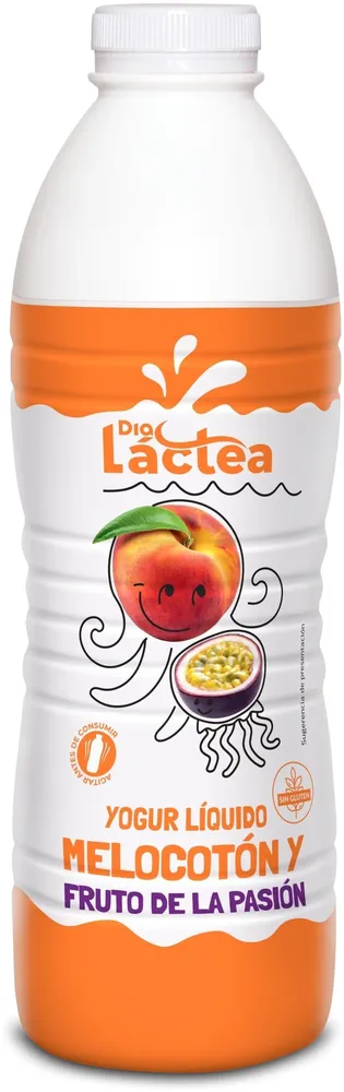 Yogur cremoso con melocotón y maracuyá