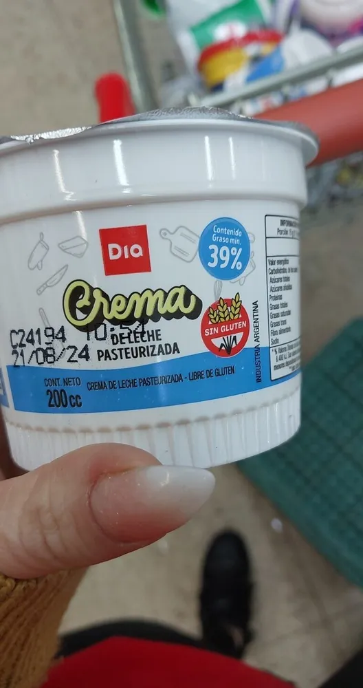 Crema de Leche Pasteurizada