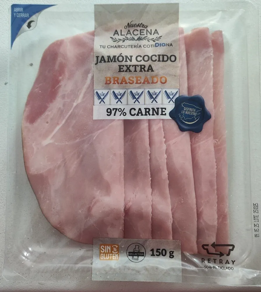 Jamón cocido extra braseado