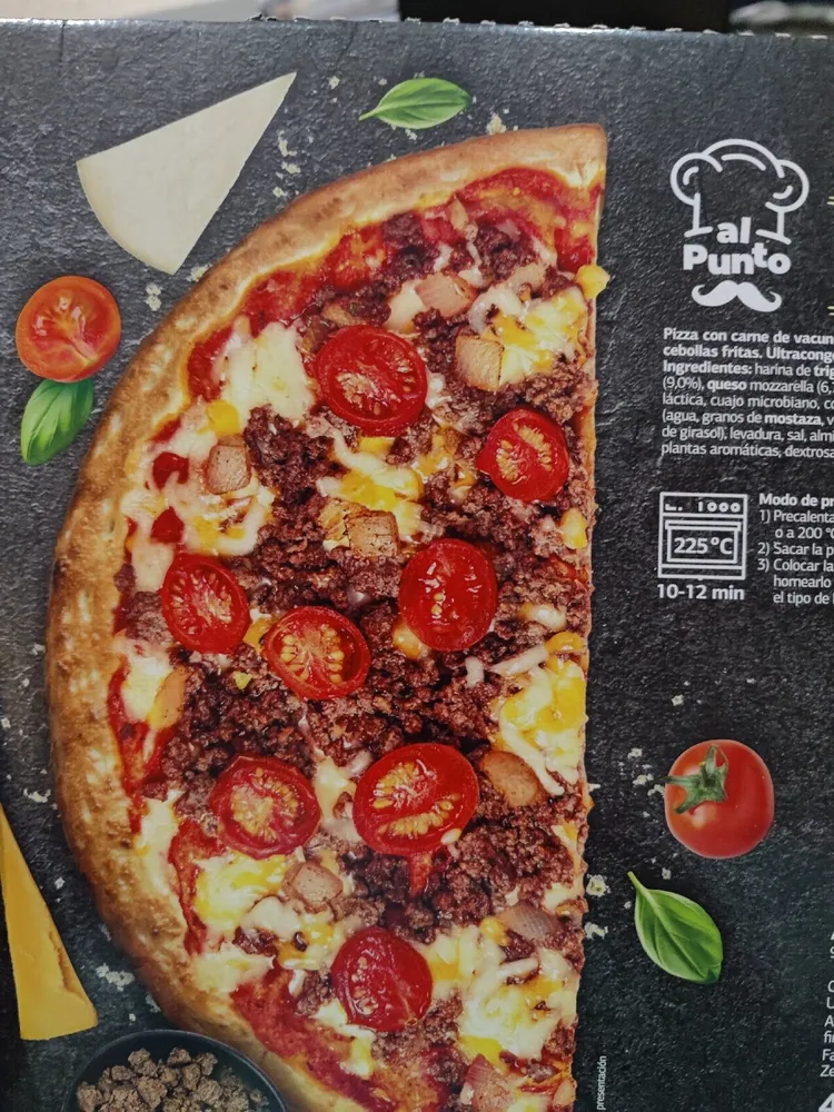 Pizza con carne de vacuno