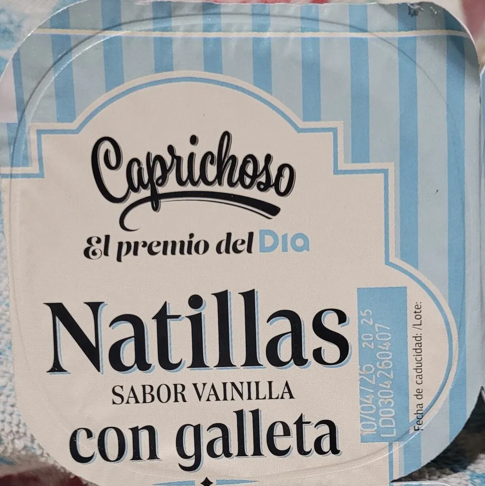 Natillas de Vainilla con galleta