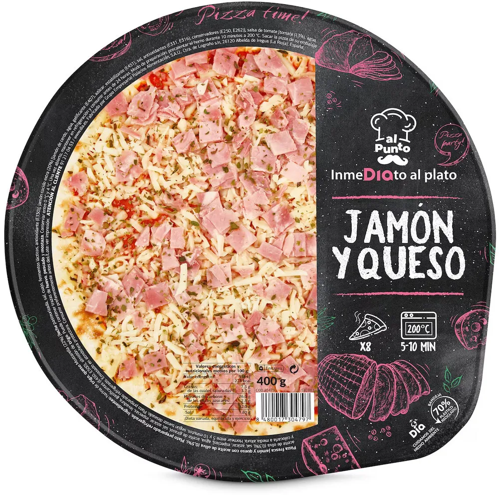 Pizza Jamón y Queso