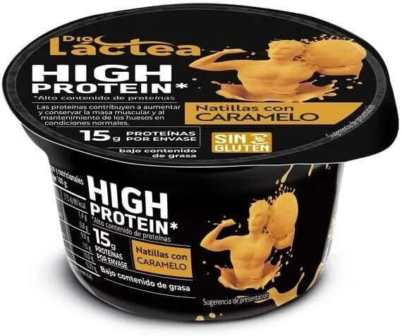 Natillas con caramelo altas en proteínas