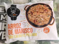 Arroz de marisco con caldo de pescado