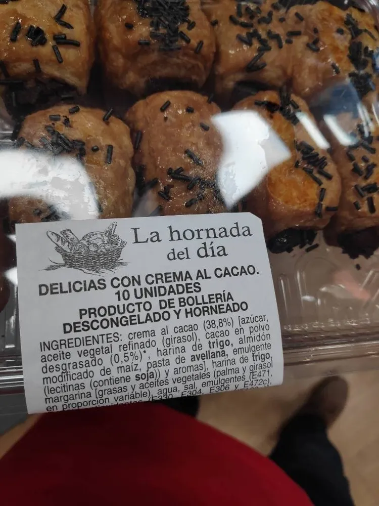 Delicias con crema al cacao