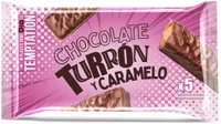 Barrita de chocolate, turrón y caramelo