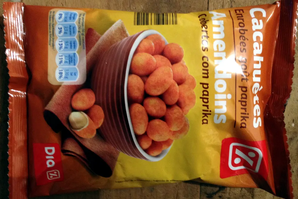 Cacahuètes enrobées goût paprika
