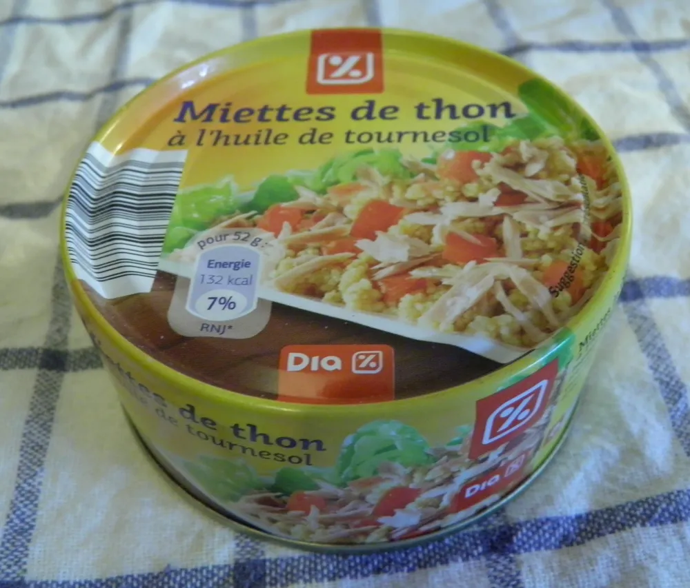 Miettes de thon à l'huile de tournesol - Dia