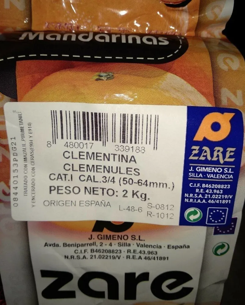 Mandarinas Clementinas