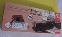 Gaufrettes fourrées et enrobées de chocolat