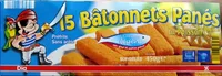 15 Bâtonnets Panés de Poisson, Surgelés