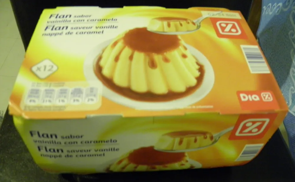 Flan saveur vanille nappé de caramel (x 12)