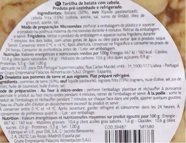 Tortilla de patata con cebolla