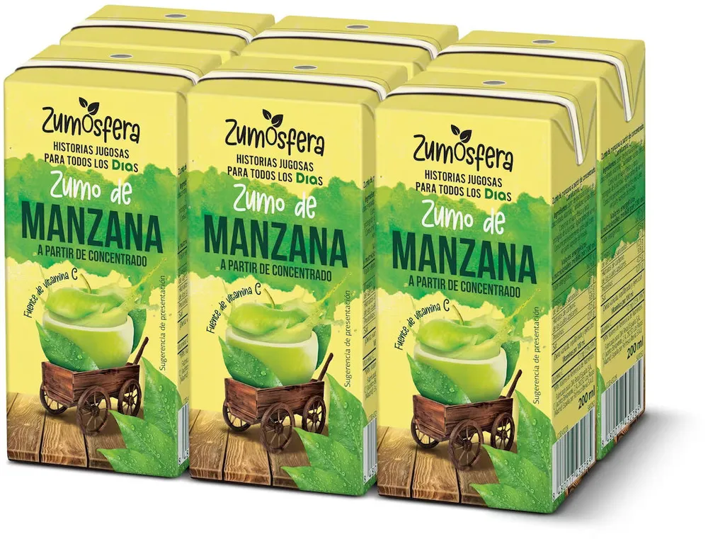 Zumo de manzana a partir de concentrado