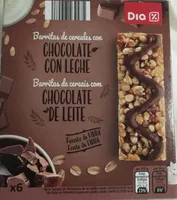 Barres de céréales avec du chocolat au lait