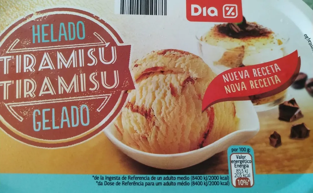 Helado de tiramisú