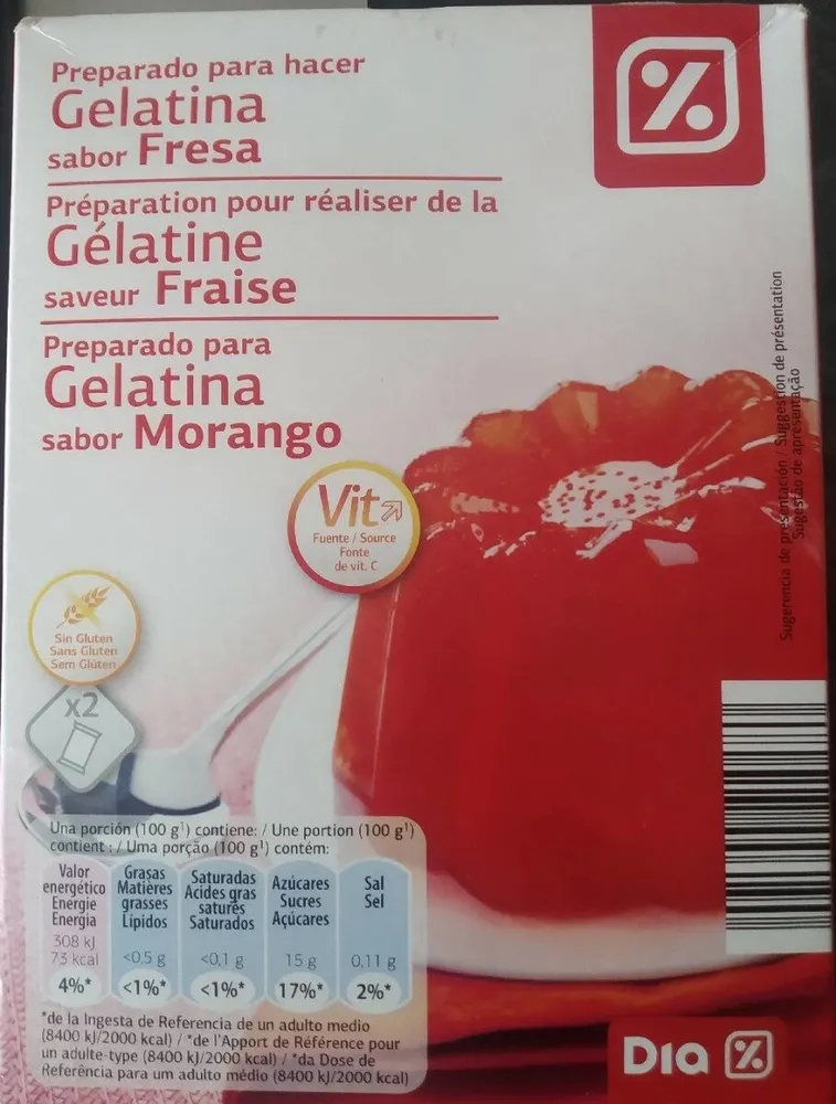 Gelatina sabor fresa