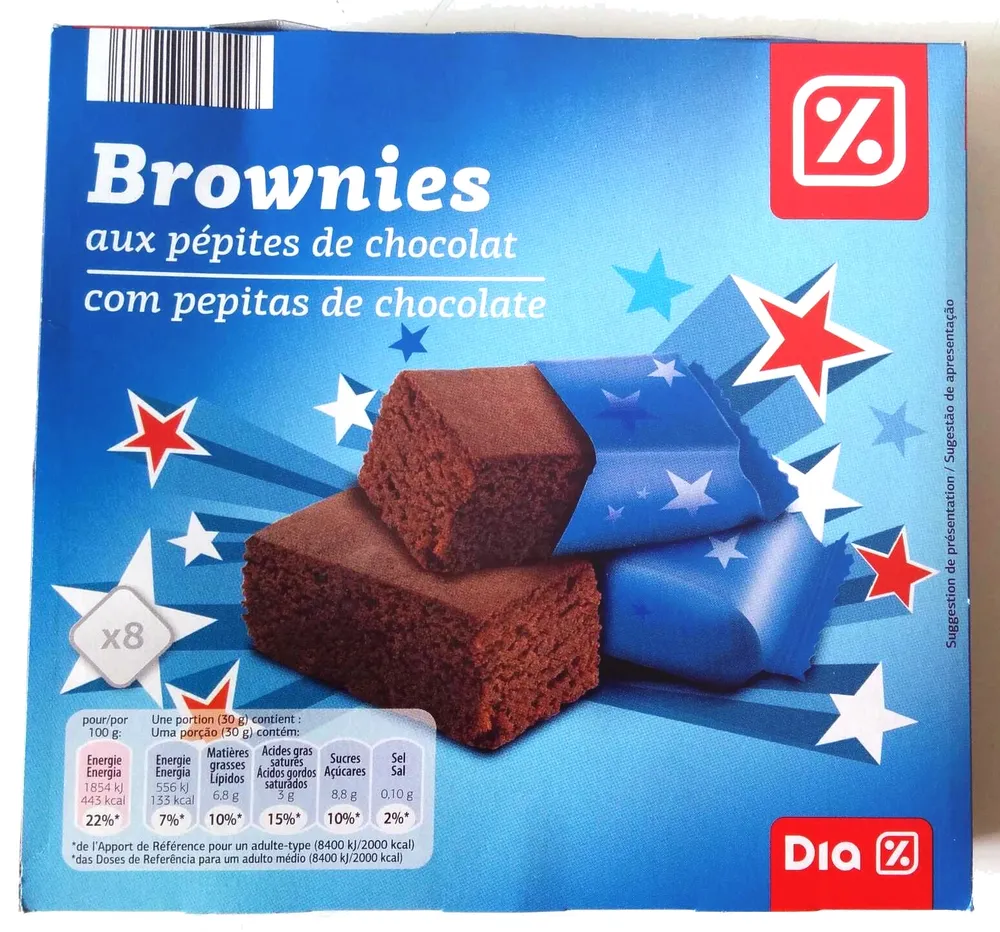Brownies aux pépites de chocolat
