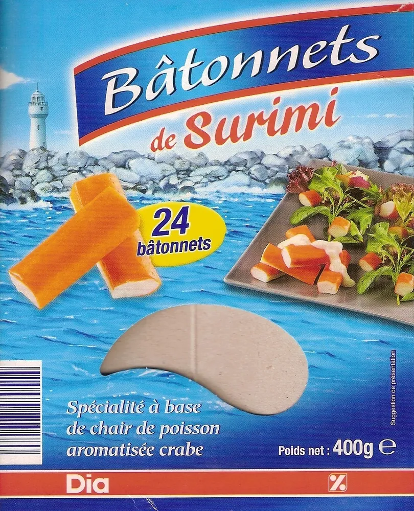 Bâtonnets de Surimi (24 bâtonnets) 400 g