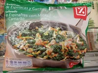 Salteado de espinacas y gambas