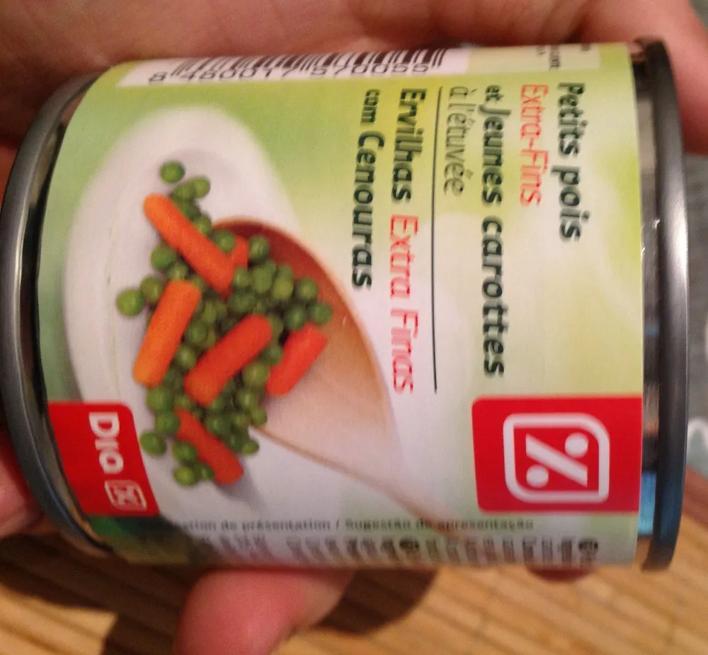 Petits pois Extra Fins et Jeunes Carottes à l'étuvée