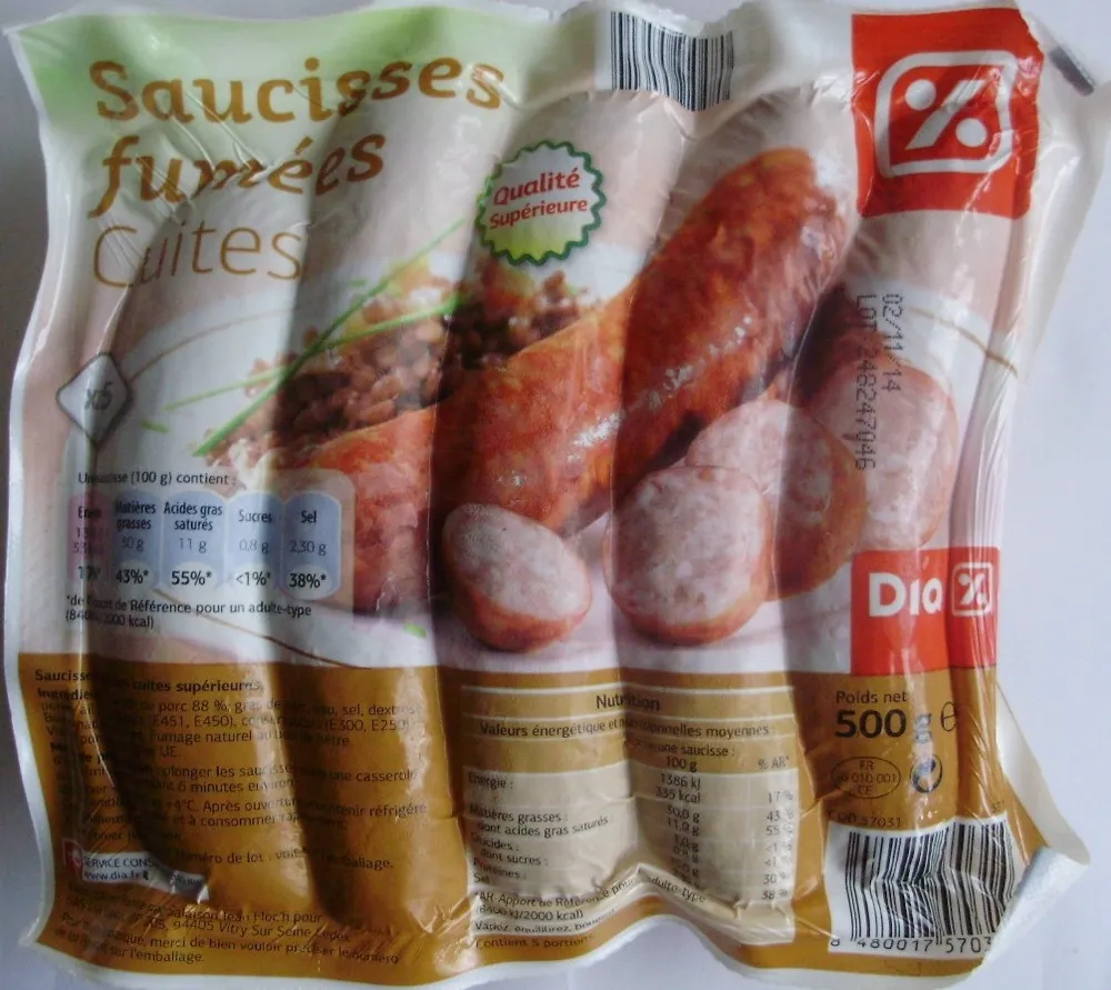 Saucisses fumées Cuites (x 5)