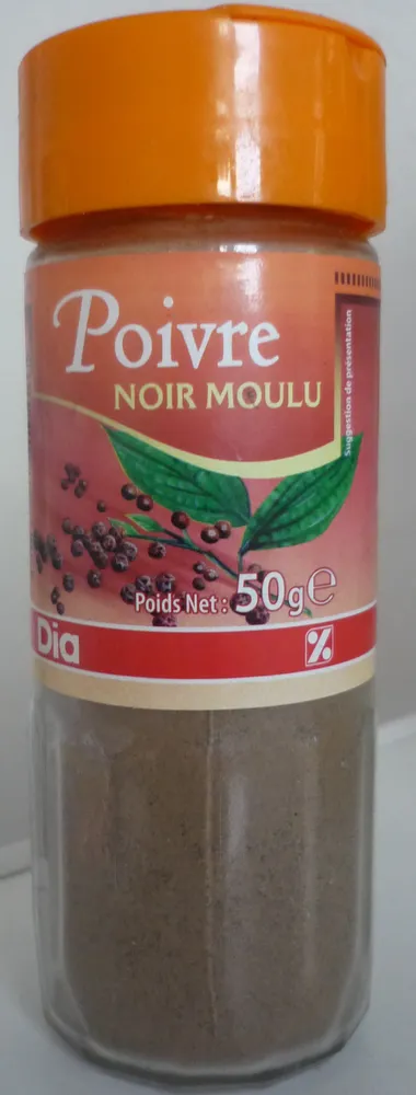 Poivre noir moulu