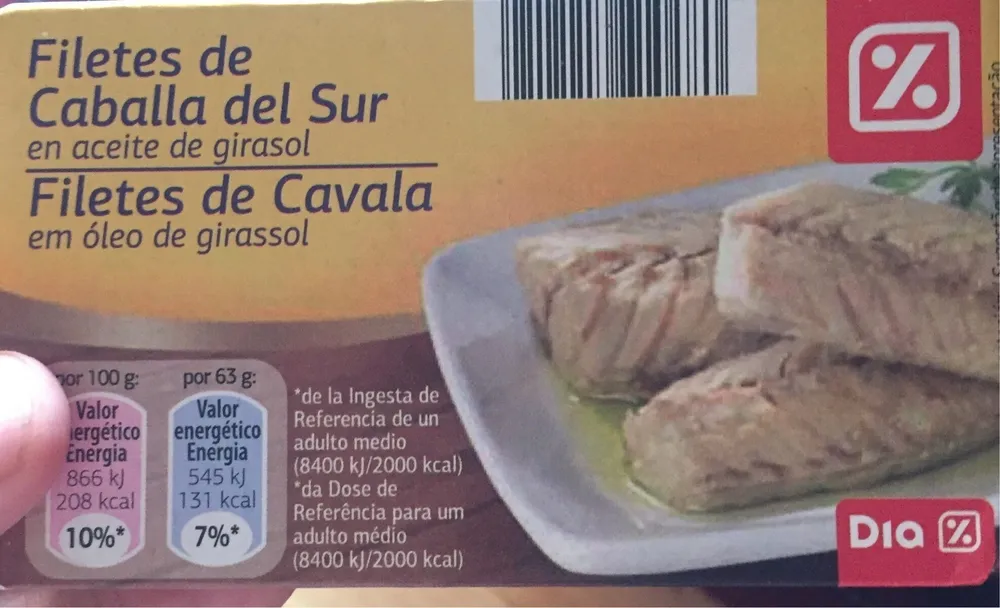 Filetes de Caballa en aceite de girasol