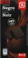 Tableta de chocolate negro 74% cacao