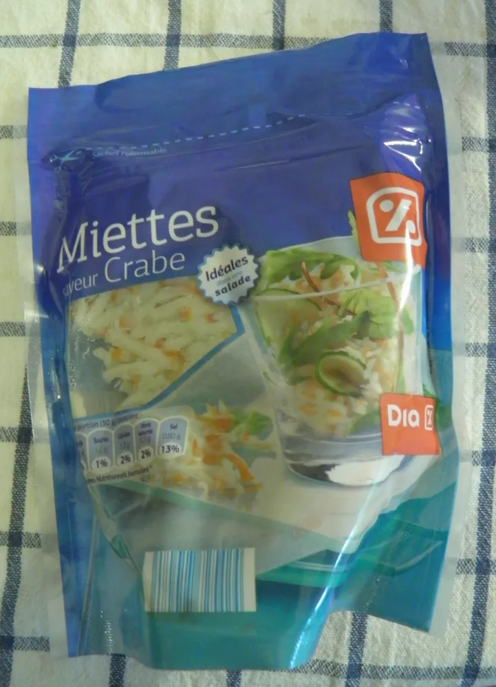 Miettes saveur crabe Dia