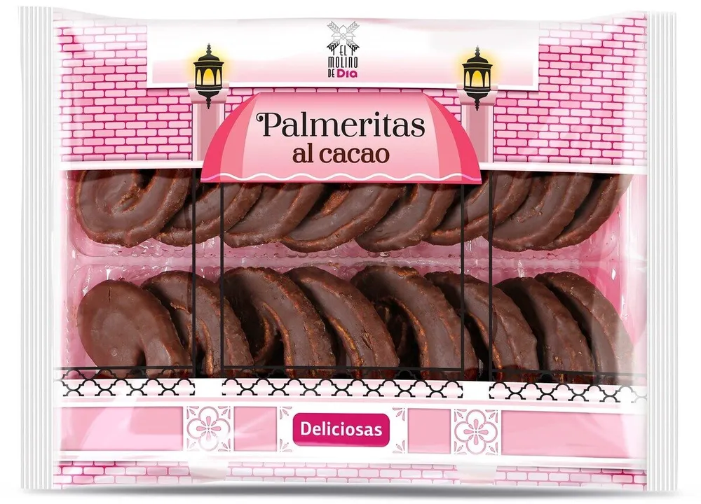 Palmeras de hojaldre al cacao