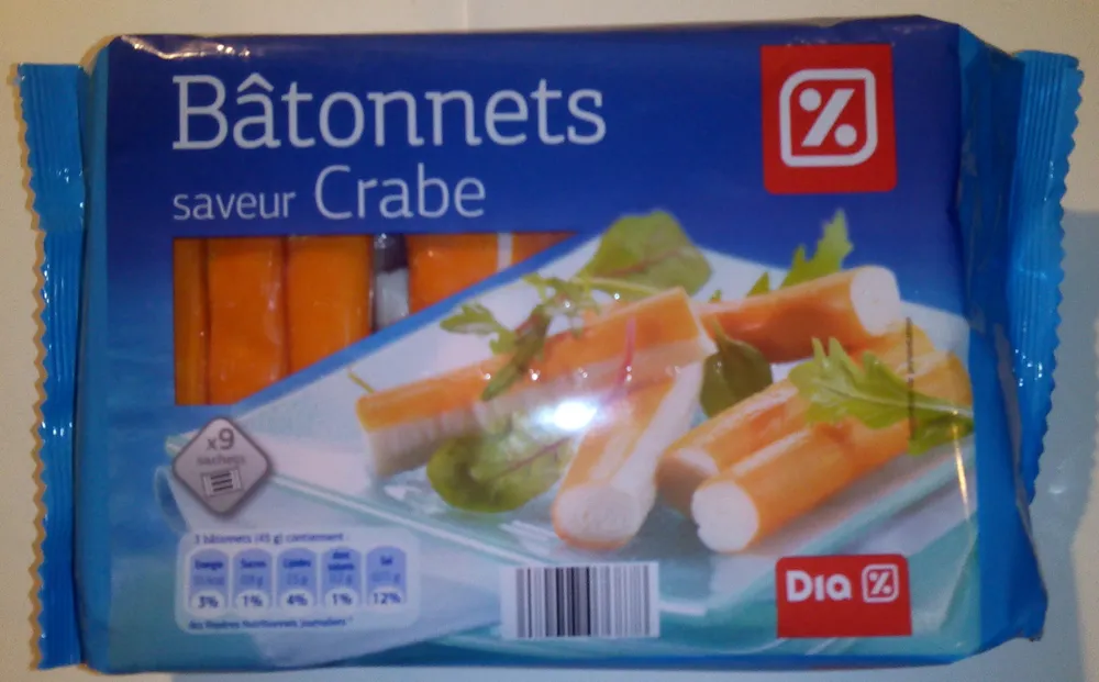 Bâtonnets saveur crabe