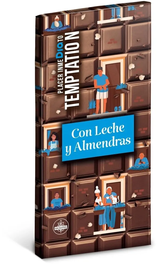 Chocolate con leche almendras