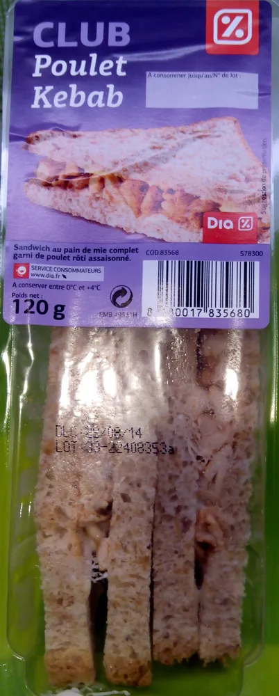 Club poulet kebab