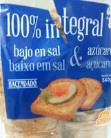 Pan 100% integral bajo en sal y azúcares