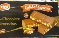 Turrón de chocolate con almendras