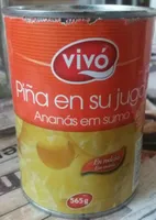 Piña en su jugo en rodajas