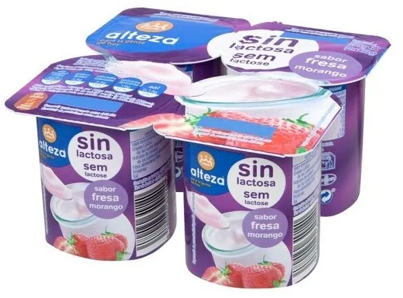 Yogur sin lactosa fresa