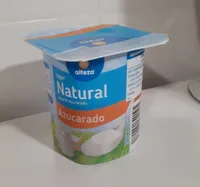 Yogur natural azucarado