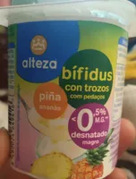 Bifidus con trozos de piña